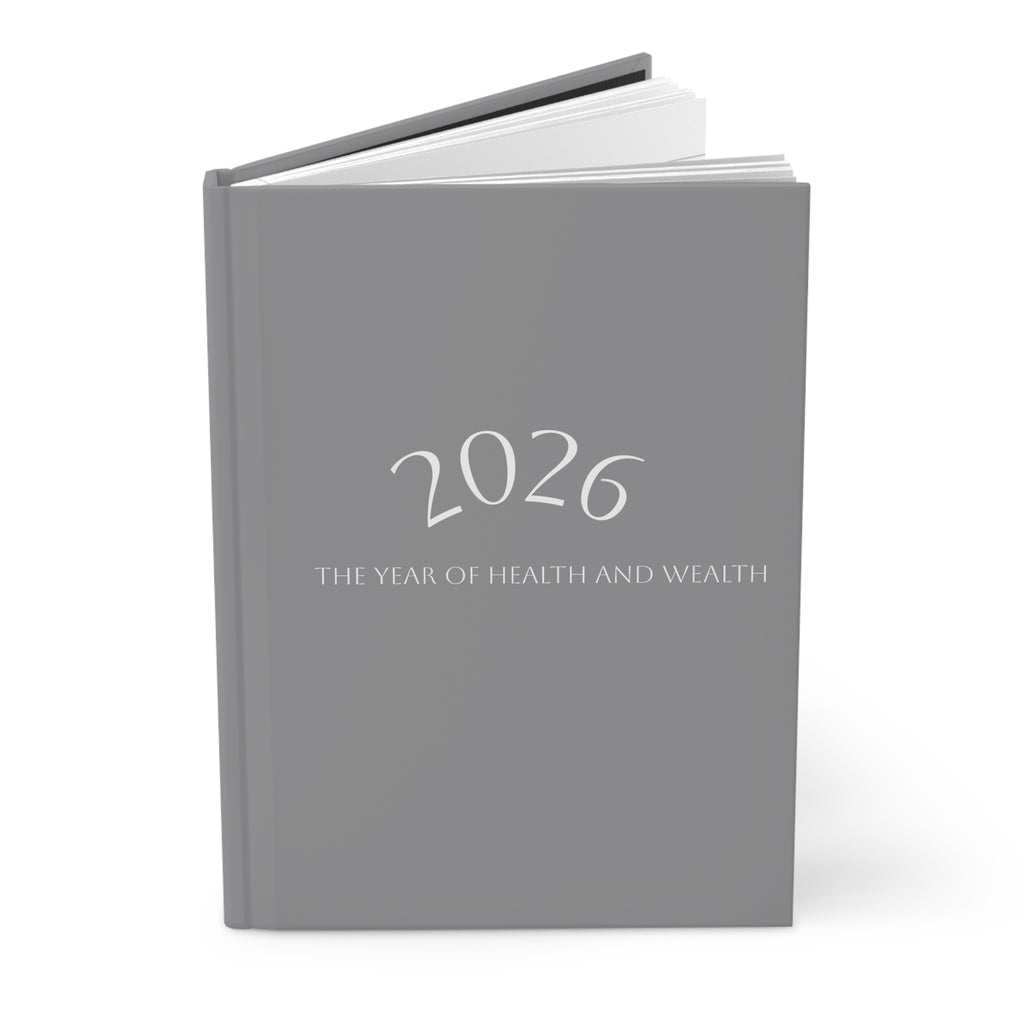 2026 Hardcover Journal — "The Year of Health and Wealth" Matte Planner