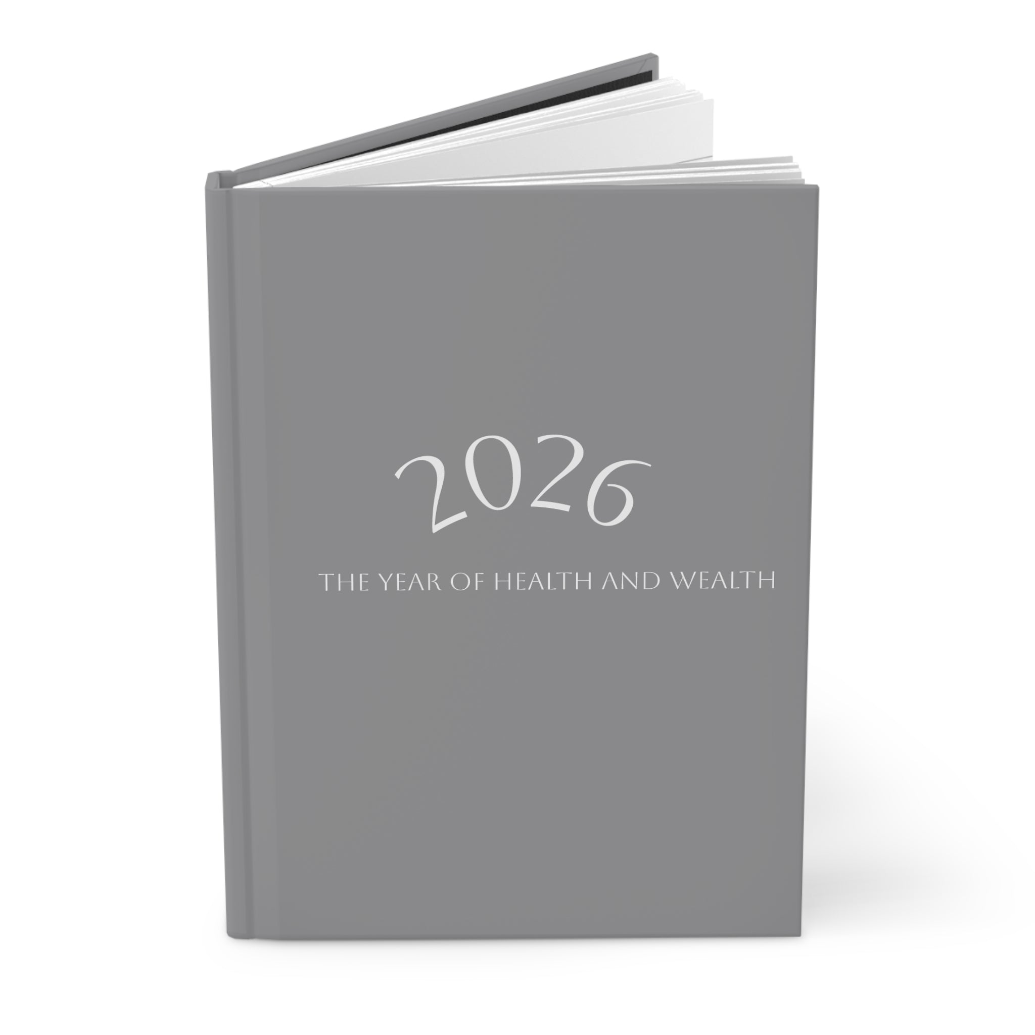 2026 Hardcover Journal — "The Year of Health and Wealth" Matte Planner